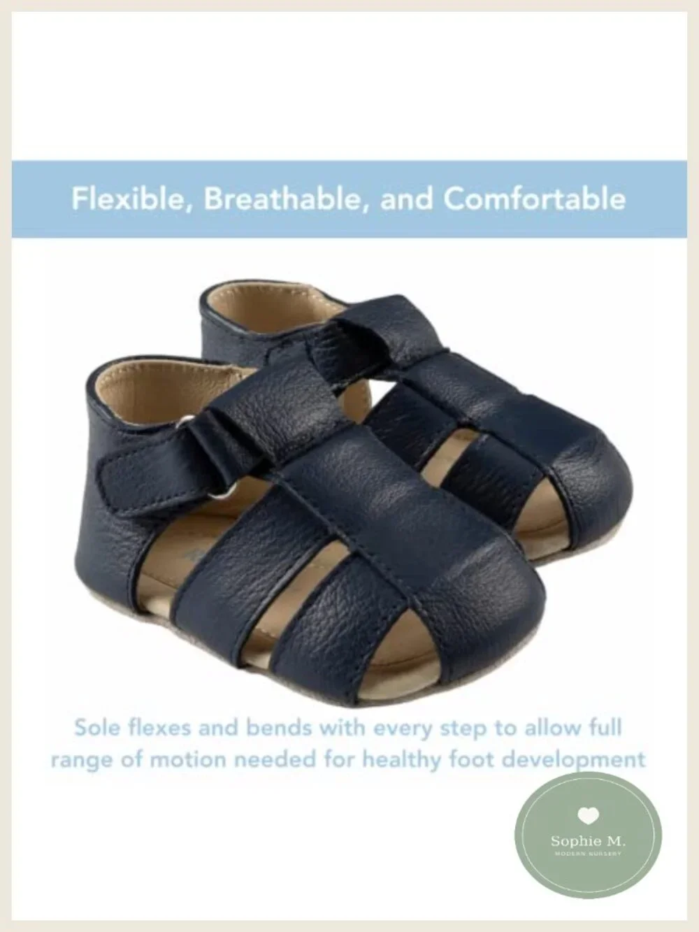 Robeez First Kicks Fisherman Sandals - Slip Resistant Baby Walking Shoes